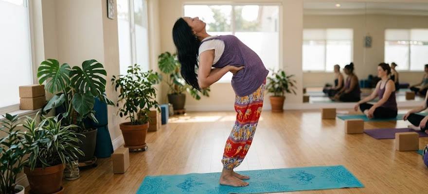 Safe yoga backbend poses and back pain relief exercises for spinal health and flexibility