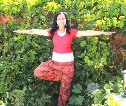 Practicing outdoor yoga amidst nature for stress relief, anxiety reduction, and inner peace