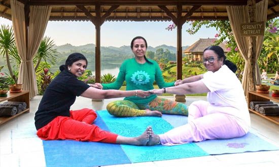 Gentle restorative yoga poses and therapeutic stretching designed for physical recovery and holistic wellness
