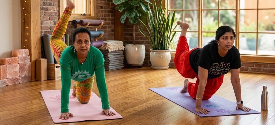 Recovery-focused postnatal yoga and core strengthening exercises for new mothers in San Francisco Bay Area - Ambashri Yoga